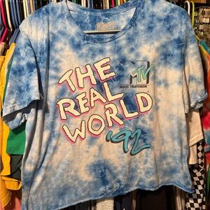 MTV The Real World '92 Tie-Dye Crop T-Shirt